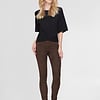 ZINGA Leather ZINGA Leder still UMA Premium High-Rise Velours leggings aus Stretch-Leder in farbe Braun