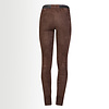 ZINGA Leather Exclusieve Donkerbruine High Waist Stretch-Suède Legging UMA met Extra Lengte