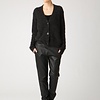 ZINGA Leather Boyfriend broek echt leer dames zwart | RENA 6999