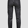 ZINGA Leather Boyfriend broek echt leer dames zwart | RENA 6999