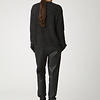 ZINGA Leather Boyfriend broek echt leer dames zwart | RENA 6999