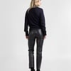 ZINGA Leather Damen-Lederhose Cropped Straight Leg in Schwarz | LINA 6999