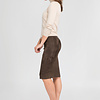 ZINGA Leather Exklusiver brauner Bleistiftrock aus samtweichem Stretch-Wildleder
