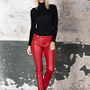 ZINGA Leather Red Leather Biker Trousers in Supple Lambskin | ZINGA Leather
