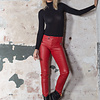 ZINGA Leather Red Leather Biker Trousers in Supple Lambskin | ZINGA Leather