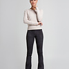 ZINGA Leather Schwarze Stretch-Wildleder Schlaghose FAY mit High Waist