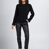 ZINGA Leather ZINGA Leder still NOAH Mid-Rise Stretch Lederhose im Boyfriend-Stil (7/8 Beinlänge) in farbe Schwarz