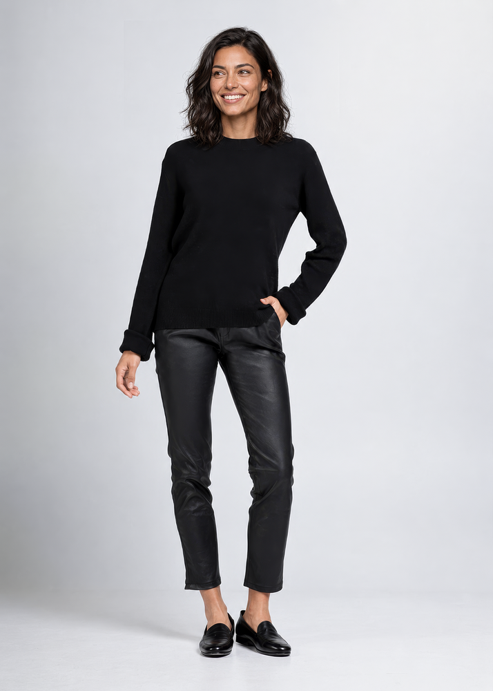 ZINGA Leather NOAH 6999  Mid-Rise Leer Boyfriend style ( Enkel Lengte)