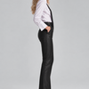 ZINGA Leather ZINGA Leather style FLO Mid-Rise Stretch Leer Slim Flare in kleur Zwart