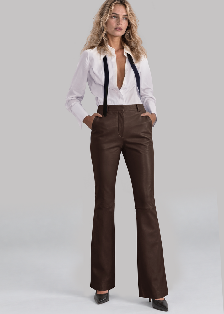 ZINGA Leather FLO 6116 Mid-Rise Stretch Leder Slim Flare