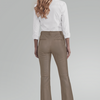 ZINGA Leather ZINGA Leather style FLO Mid-Rise Stretch Leer Slim Flare in kleur Taupe