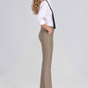 ZINGA Leather ZINGA Leather style FLO Mid-Rise Stretch Leer Slim Flare in kleur Taupe