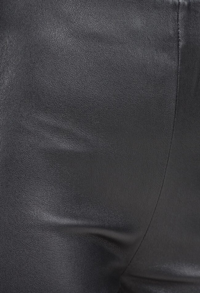 ZINGA Leather ZINGA Leather style FLO Mid-Rise Stretch Leather Slim Flare in color Black