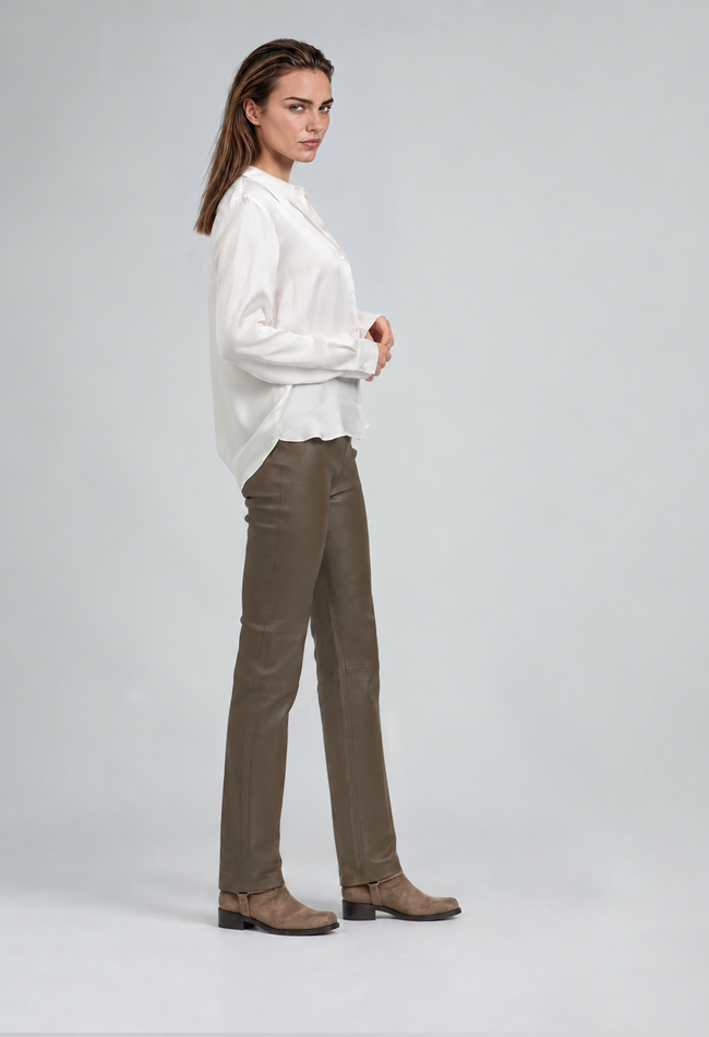 ZINGA Leather PAM  High-Rise Stretch Leather Leggings (Regular Fit)