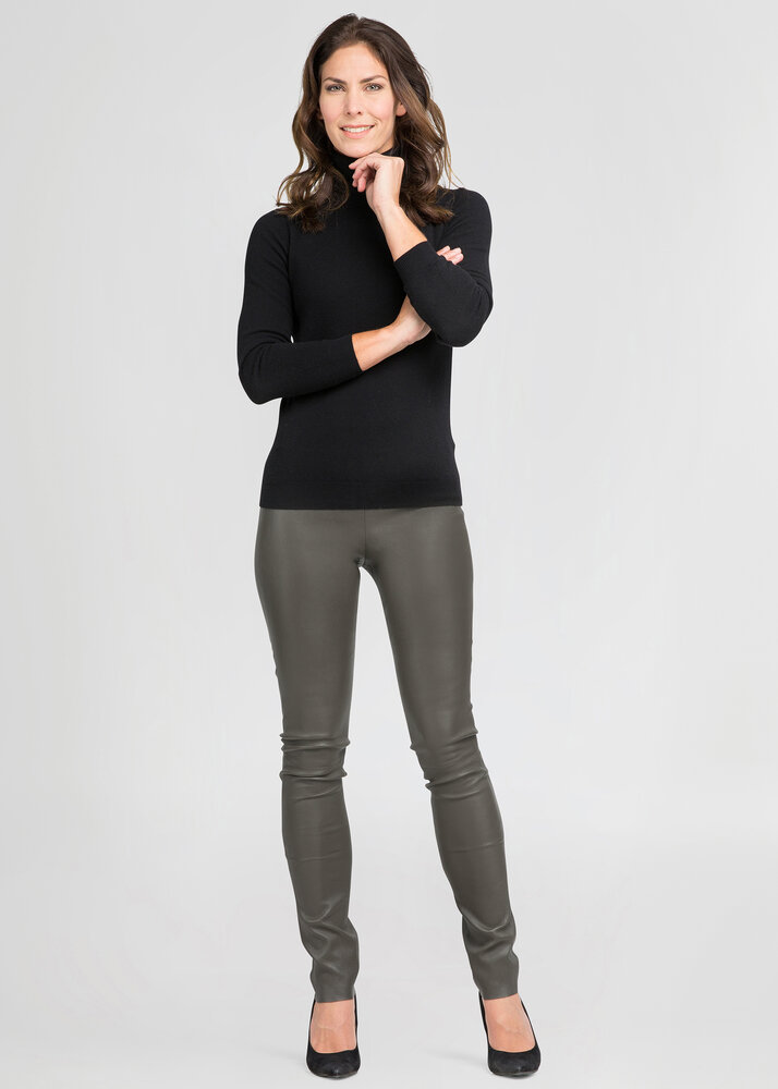 ZINGA Leather UMA 6821 High-Rise Stretch leder leggings (Lange Beinlänge)