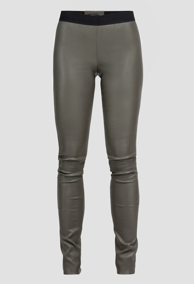 ZINGA Leather ZINGA Leder still UMA Premium High-Rise leggings aus Stretch-Leder in farbe grun