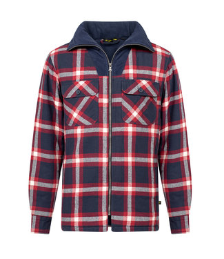 Life-Line Peter Gevoerd Flanel Vest Red/Blue/Off-White Check