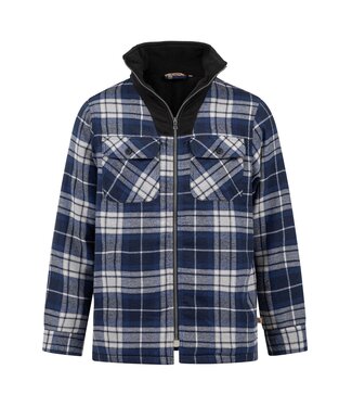 Life-Line Peter Gevoerd Flanel Vest Blue/Black Check