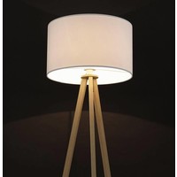 Vloerlamp Trivet Natuur / Wit