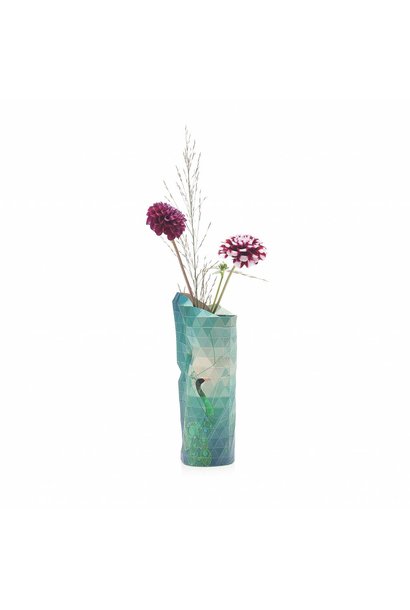 Paper Vase Cover – Peacock (small)