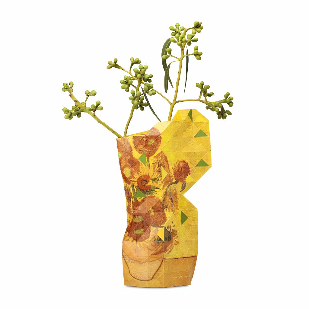 Paper Vase Cover – Sunflowers – Van Gogh-1