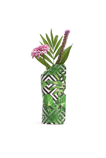 Paper Vase Cover Geo Jungle  (small)