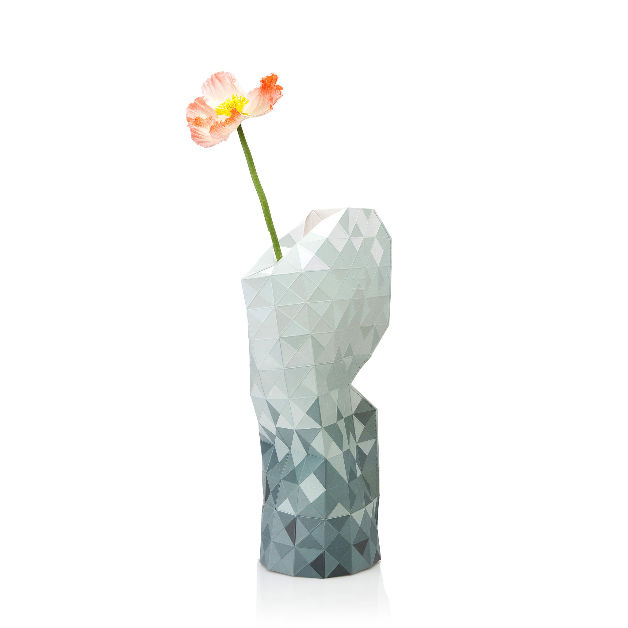 Paper Vase Cover Grey Gradient Tiny Miracles Dutch Design Tiny