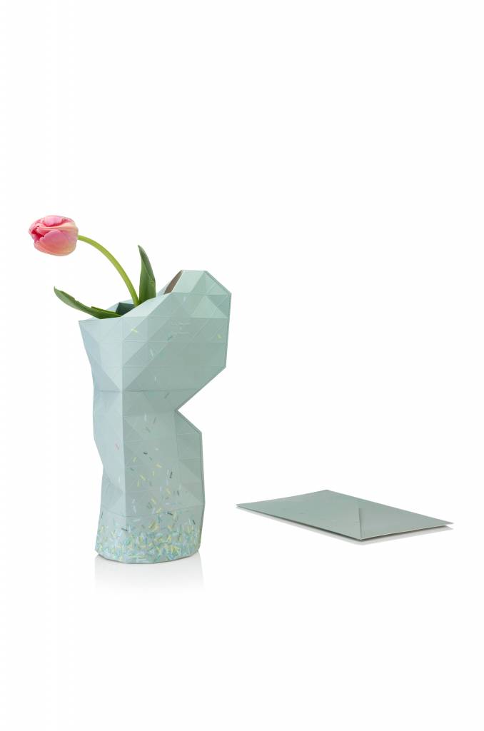 Paper Vase Cover – Green Ants-1