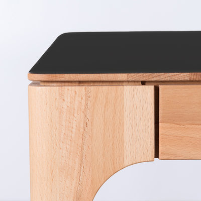Sav & Okse Rikke Table Black Fenix Top - Beech Legs