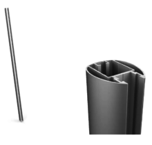 Ingenua design pole  260 - 300 cm in Aluminium or BLACK