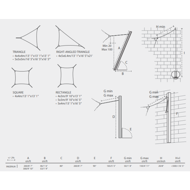 Ingenua Shade sail Triangle Ingenua Shade sail Triangle