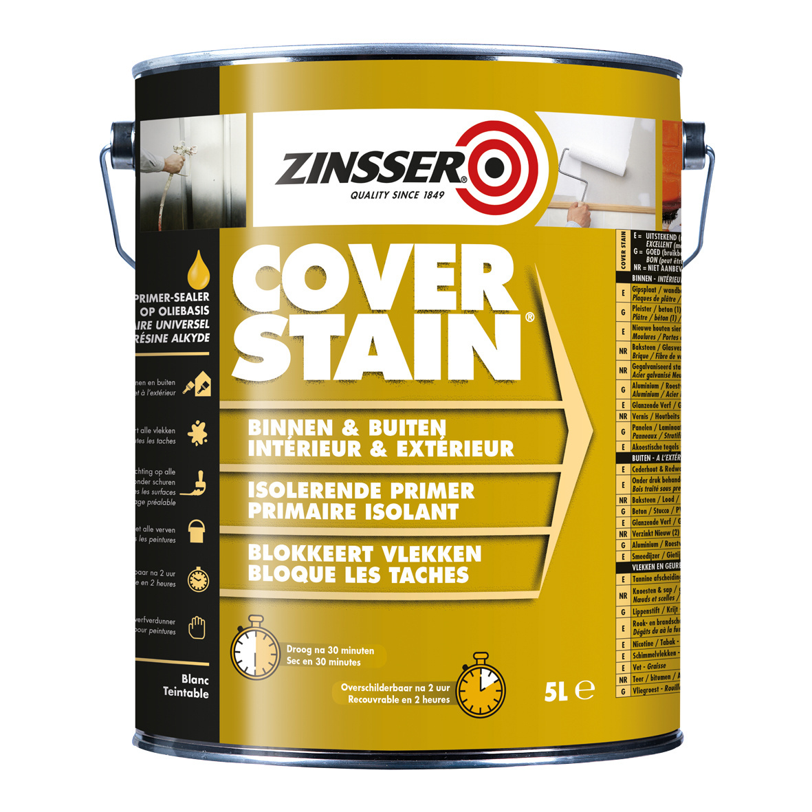 zinsser cover stain wit 5 ltr