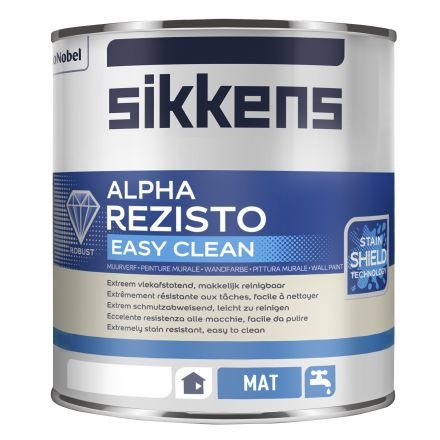 sikkens alpha rezisto mat easy clean donkere kleur 2.5 ltr