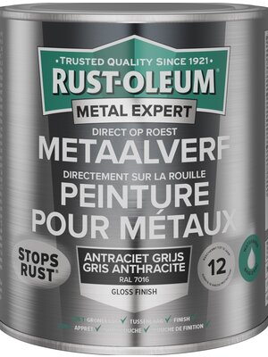 Rust-Oleum MetalExpert DIRECT OP ROEST METAALVERF GLOSS- WATERBASIS - RAL7016