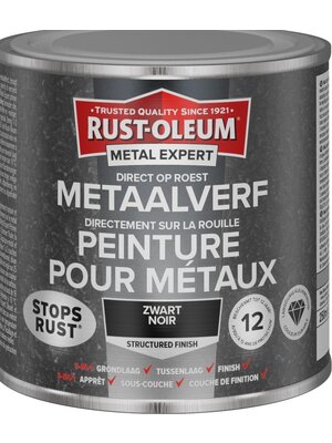 Rust-Oleum MetalExpert DIRECT OP ROEST METAALVERF - STRUCTUUR - ZWART