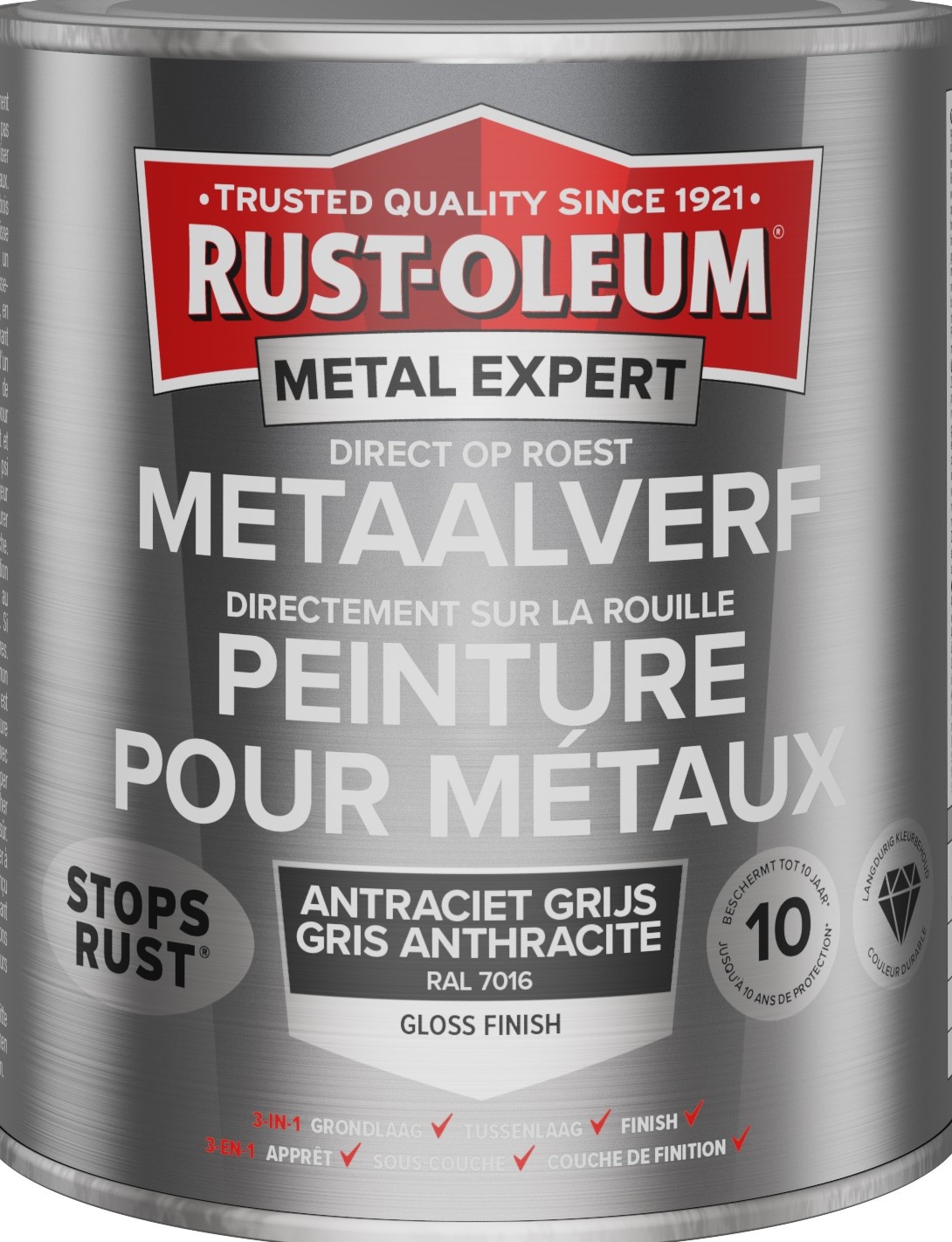 Rust-oleum Metalexpert Direct Op Roest Metaalverf - Gloss - 7016 400ml Spuitbus
