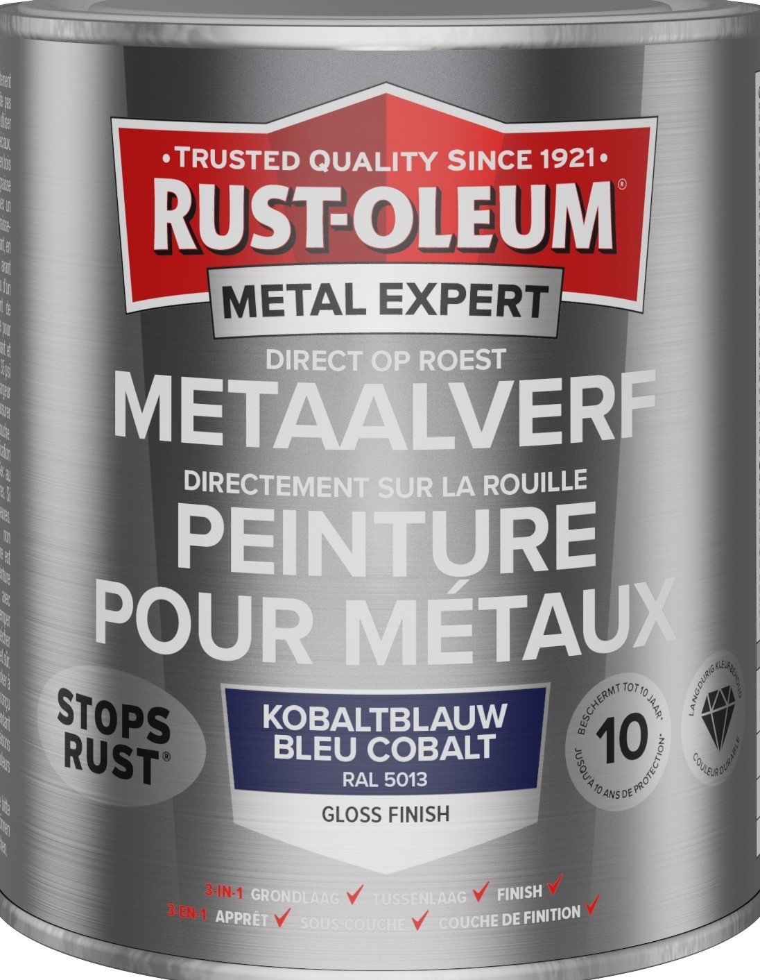 rust-oleum metal expert metaalverf gloss ral 5013 0.75 ltr