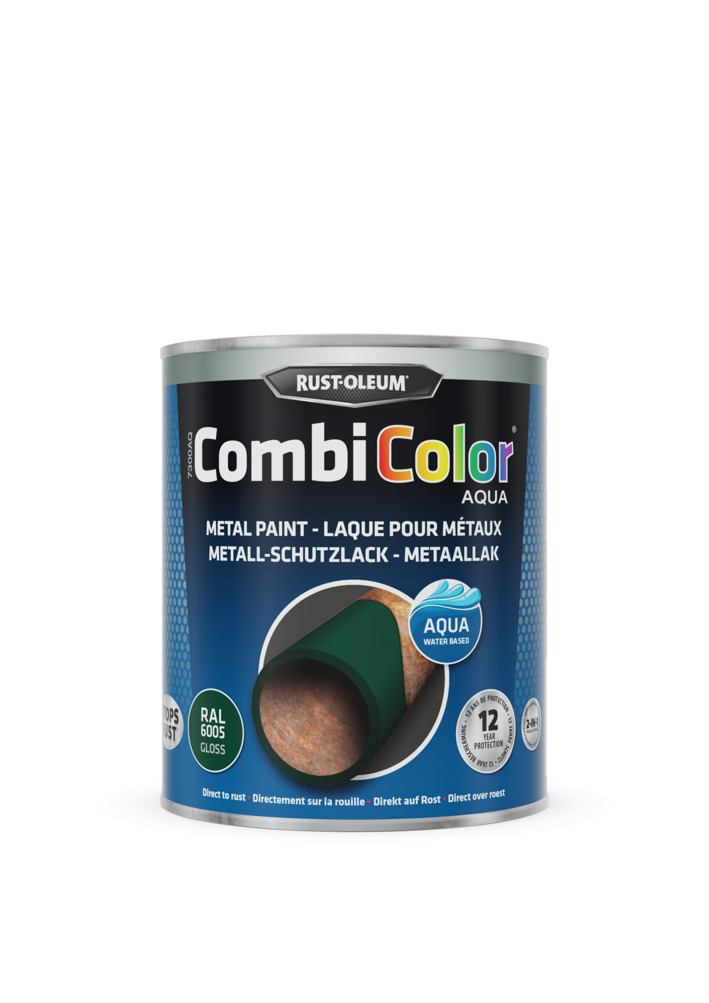 rust-oleum combicolor aqua hoogglans ral 6005 0.75 ltr