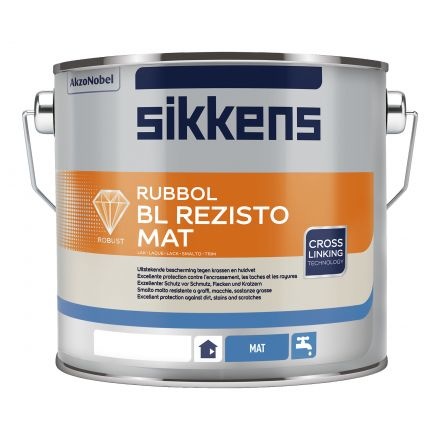 Sikkens Rubbol BL Rezisto Mat N00 2.5L - Lakverf - Dekkend - Binnen - Water basis