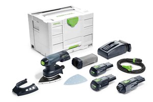 Festool DTSC 400 Li 3,1 I-Set 18V Li-Ion accu deltaschuurmachine set (2x 3,1Ah) in systainer - 100x150mm - koolborstelloos