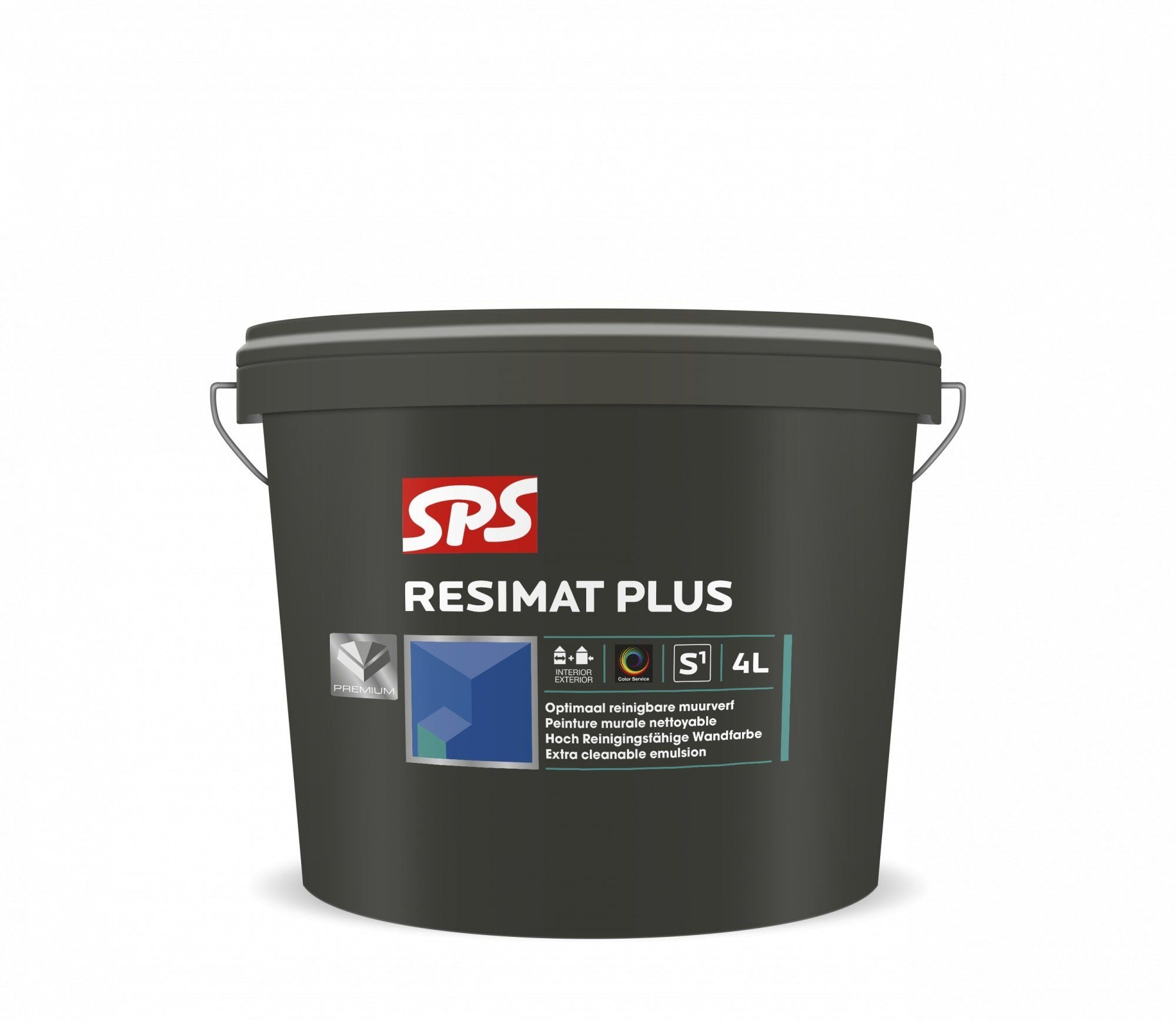 SPS Resimat Plus Muurverf Extra Mat 4 Liter Op Kleur Gemengd