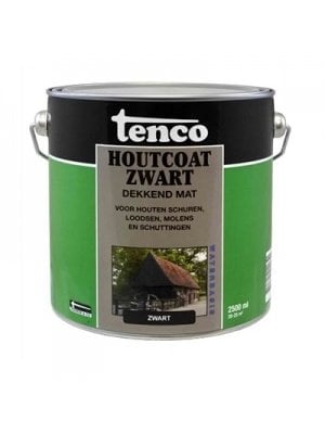 Tenco Houtcoat Zwart op waterbasis MAT