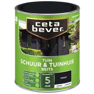 Clam delicaat Australische persoon Cetabever Dekkend Schuur & Tuinhuis Beits ZWART kopen met 35% Korting -  Verfwebwinkel.nl