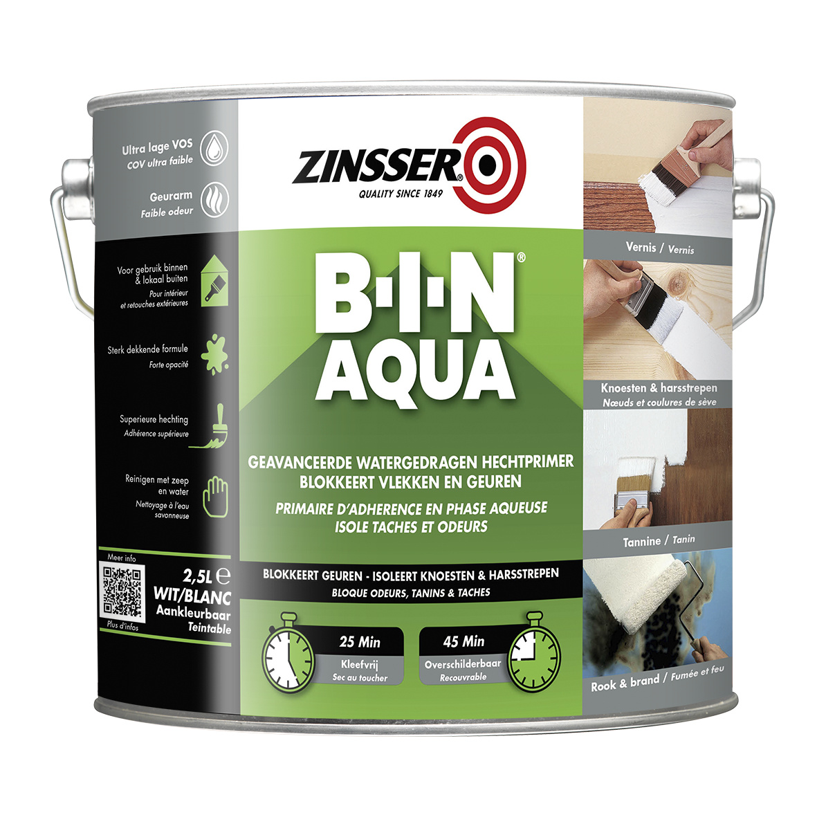 Zinsser BIN AQUA koop je hier voordelig online. Verfwebwinkel.nl