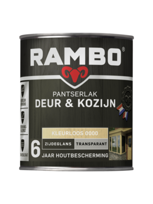 Rambo Pantserlak Deur & Kozijn Zijdeglans Transparant 0000 Kleurloos