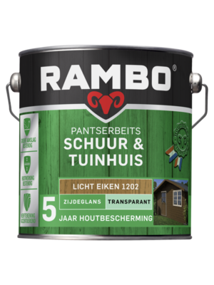Rambo Pantserbeits Schuur & Tuinhuis Zijdeglans Transparant 1202 Lichteiken
