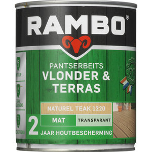 Edele opslaan Expertise Rambo Pantserbeits Vlonder & Terras Mat Transparant 1220 Naturelteak -  Verfwebwinkel.nl