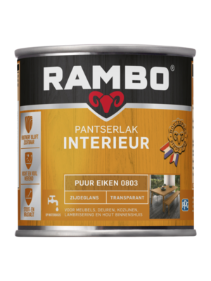 Rambo Pantserlak Interieur Transparant Zijdeglans 0803 Puur Eiken