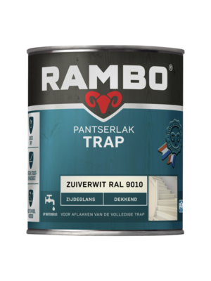 Rambo Pantserlak Trap Dekkend Zijdeglans Zuiverwit RAL 9010
