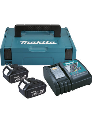 Makita 196866-5 18V Li-Ion accu starterset (2x 4.0Ah) + lader in Mbox